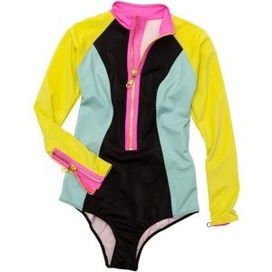 H&M Neon Long Sleeve Swimsuit (Scuba suit)